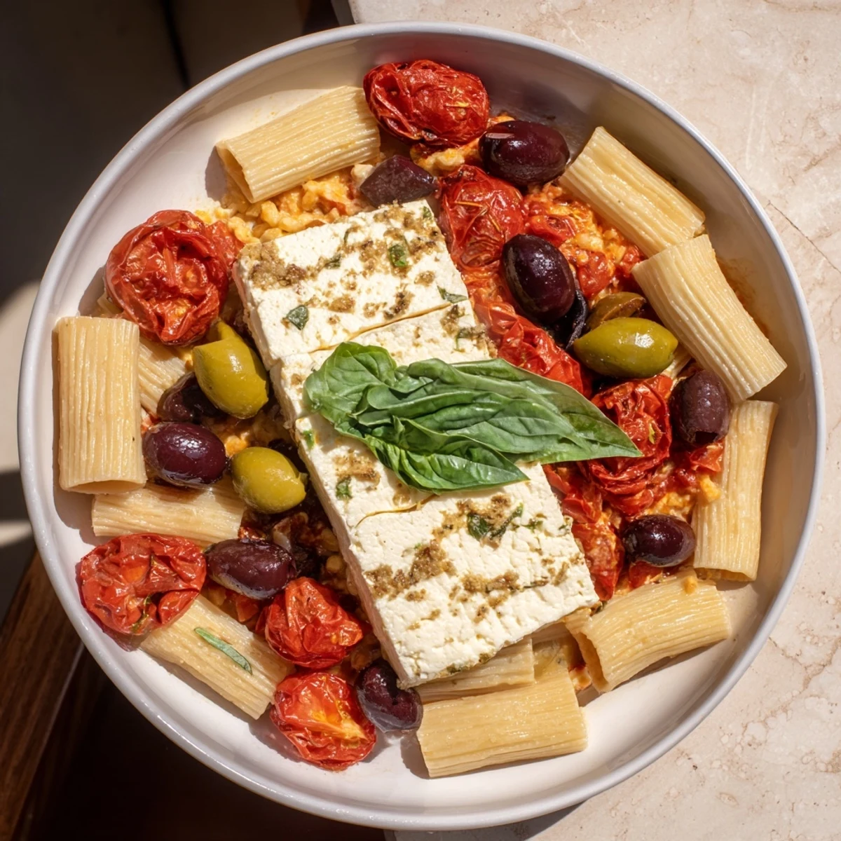 Baked Feta Pasta Olives