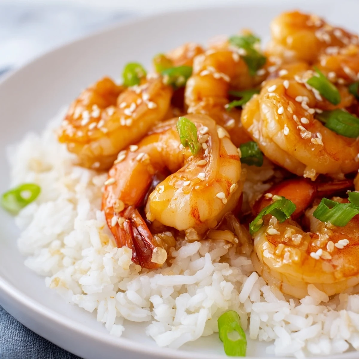 Golden, glazed Honey Garlic Shrimp dish with a flavorful sauce, ideal for a quick weeknight meal.