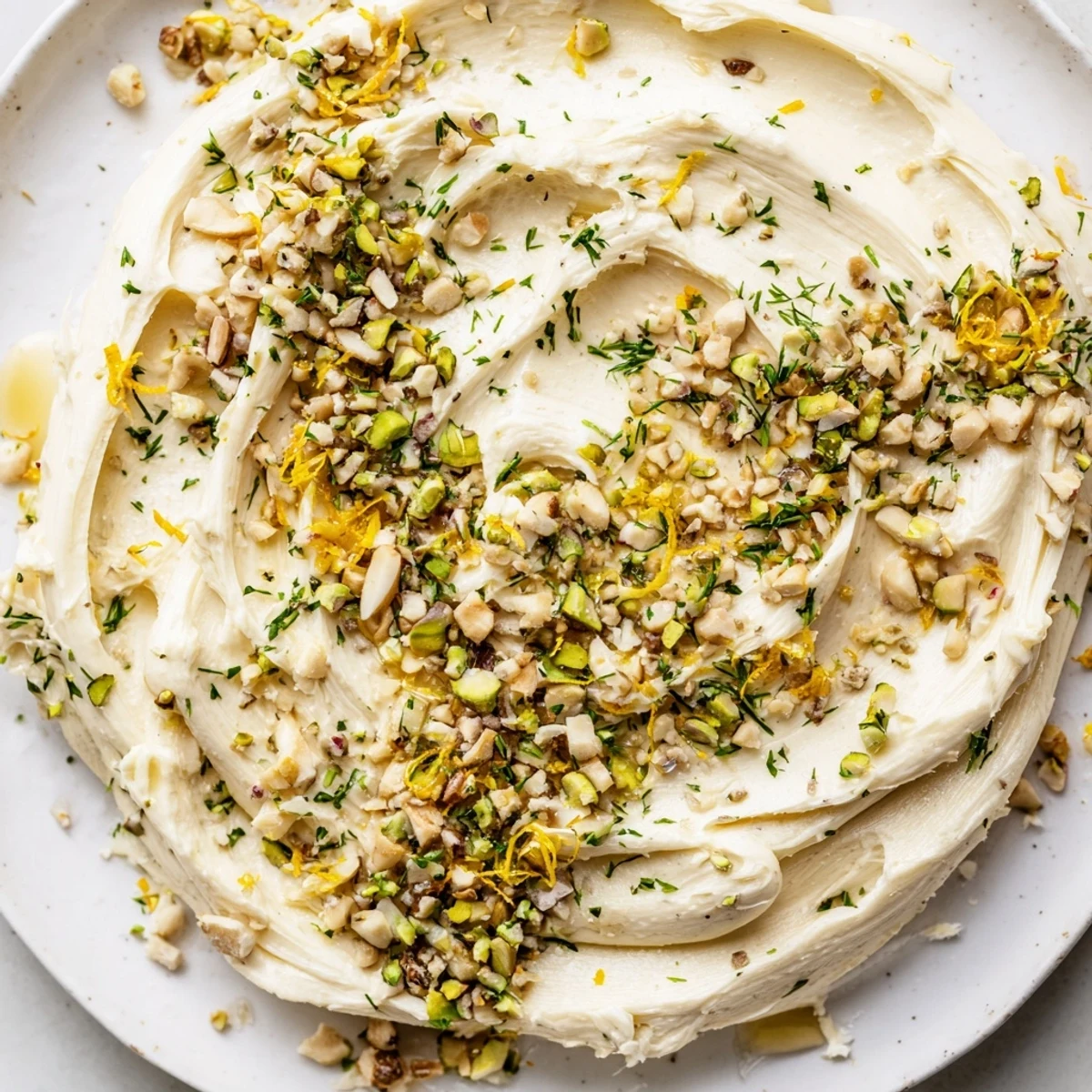 Creamy Butter Board Charcuterie with toasted nuts, herbs, and lemon zest; perfect party appetizer.