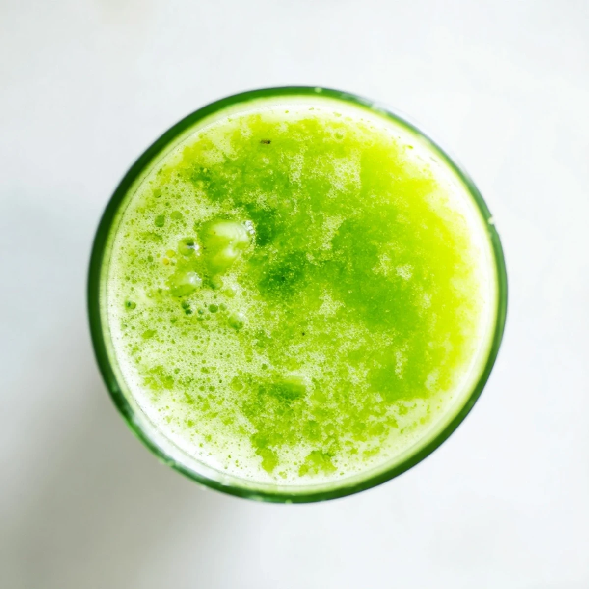 A vibrant glass of Cabbage and Kale Detox Juice filled with fresh green vegetables, lemon, and ginger for a cleansing sip.  