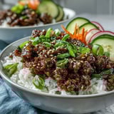 Garnished with green onions and sesame seeds, this easy homemade meal serves four.