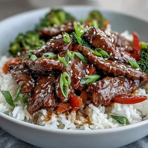 Steaming bowls of Teriyaki Beef Bowl with fluffy rice, glazed beef, and crisp broccoli.