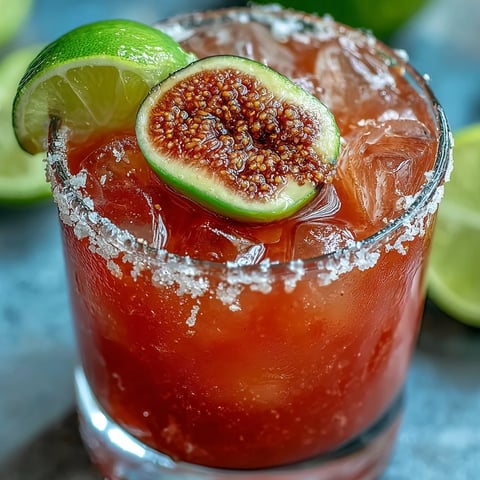 Best Guava Margarita with a Tajín rim and lime wheel, poured over ice in a rocks glass.