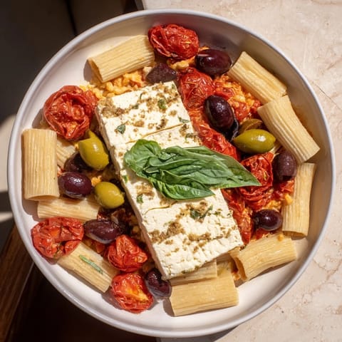 Baked Feta Pasta Olives
