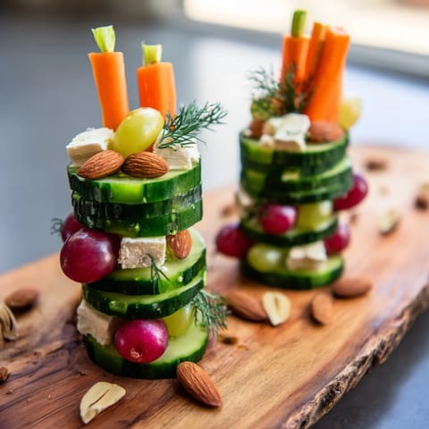 Symmetrical halves of The Zen Balance ingredients, vibrant colors and textures on a long board.