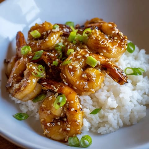 Honey Garlic Shrimp Skillet