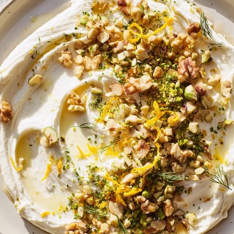 Vibrant Butter Board Charcuterie appetizer: smooth butter topped with mixed nuts and flaky sea salt.