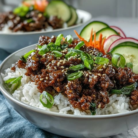 Garnished with green onions and sesame seeds, this easy homemade meal serves four.