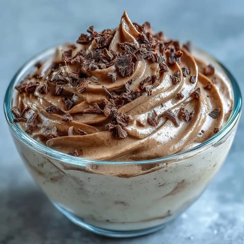 Creamy Hojicha Mousse in clear glasses, topped with toasted tea leaves.