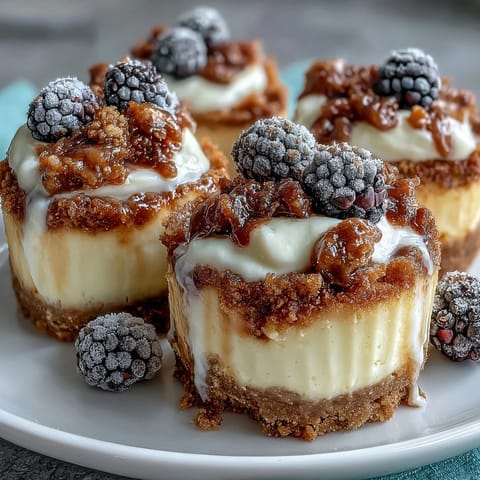 Bite-sized Housewarming Mini Cheesecakes baked to perfection, featuring a crisp graham cracker base and smooth cheesecake center.  