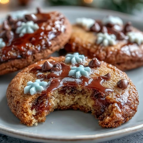 GingerBrave Cookie Run Kingdom Gingerbread Bites on a festive holiday platter with royal icing decorations and candy buttons.