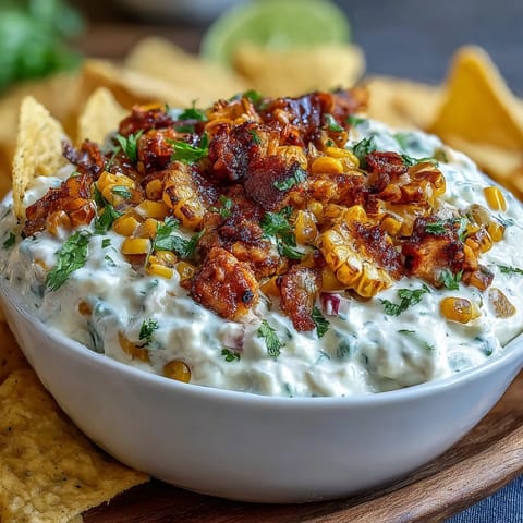 Elote Dip with Chips