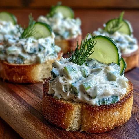 Delicious Derby Day Benedictine Cucumber Canapés, creamy green spread on toasted bread.