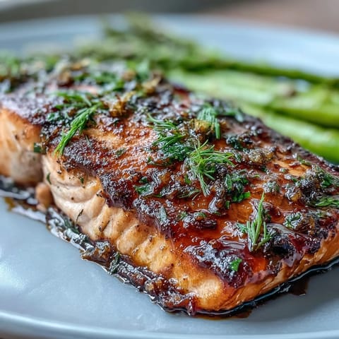Vibrant one pan lemon herb salmon with fresh dill and tender asparagus, roasted together for an easy healthy dinner.