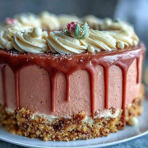 Elegant Bridal Shower Rosé Velvet Cake, ready for a celebratory slice.