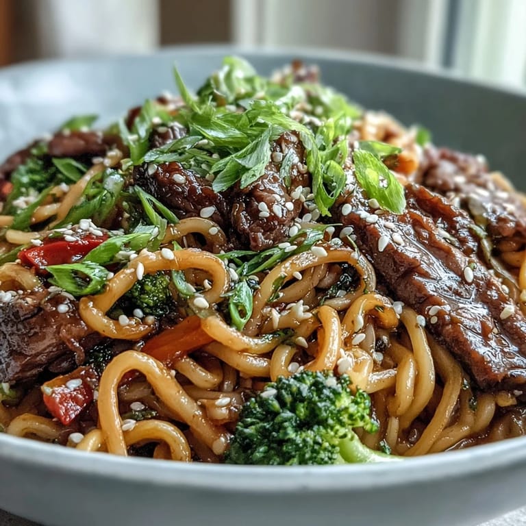 Serve this family-style Korean Beef Noodles with steamed rice, extra veggies, or a kimchi side for a quick weeknight dinner.