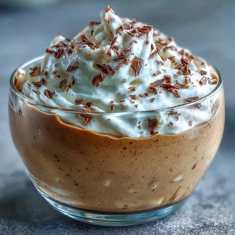 Chilled Japanese Hojicha Pudding with a smooth, custard texture, dusted with roasted tea leaves.