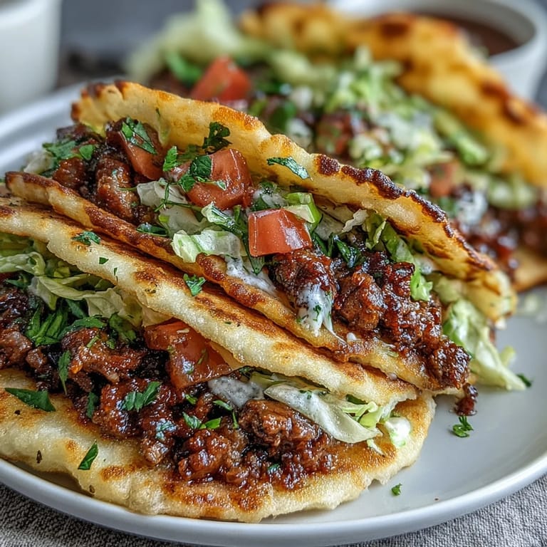 Enjoy vibrant cloud bread tacos piled high with seasoned ground beef.