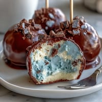 Vibrant robins egg blue cake pops with chocolate speckles, perfect for Easter dessert tables and spring celebrations.  