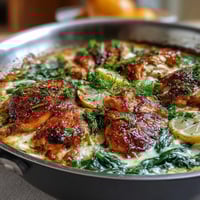 Creamy one-pot lemon orzo with chicken and spinach, a bright and comforting spring dinner in a single skillet.  