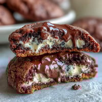 ALT text: Decadent dark chocolate vanilla cookies with rich cocoa and creamy white chocolate chips.
