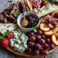 Summer Charcuterie Board overflowing with colorful fruits, cheese, and meats.